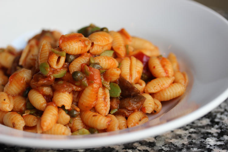 Des pâtes cavatelli en sauce